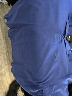 BOSS Hugo Boss Stretch Pique Polo Shirt Regular Fit Men's S Small Royal Blue